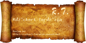 Rückert Terézia névjegykártya